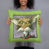 Yule Cat by Brian Pilkington. Pillow